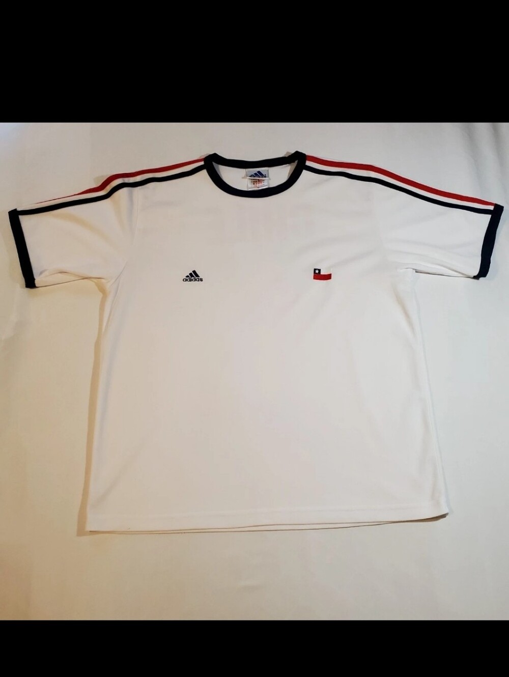 Vintage 90s Adidas Chile Soccer Jersey Mens Medium M 1998 World Cup Era Shirt